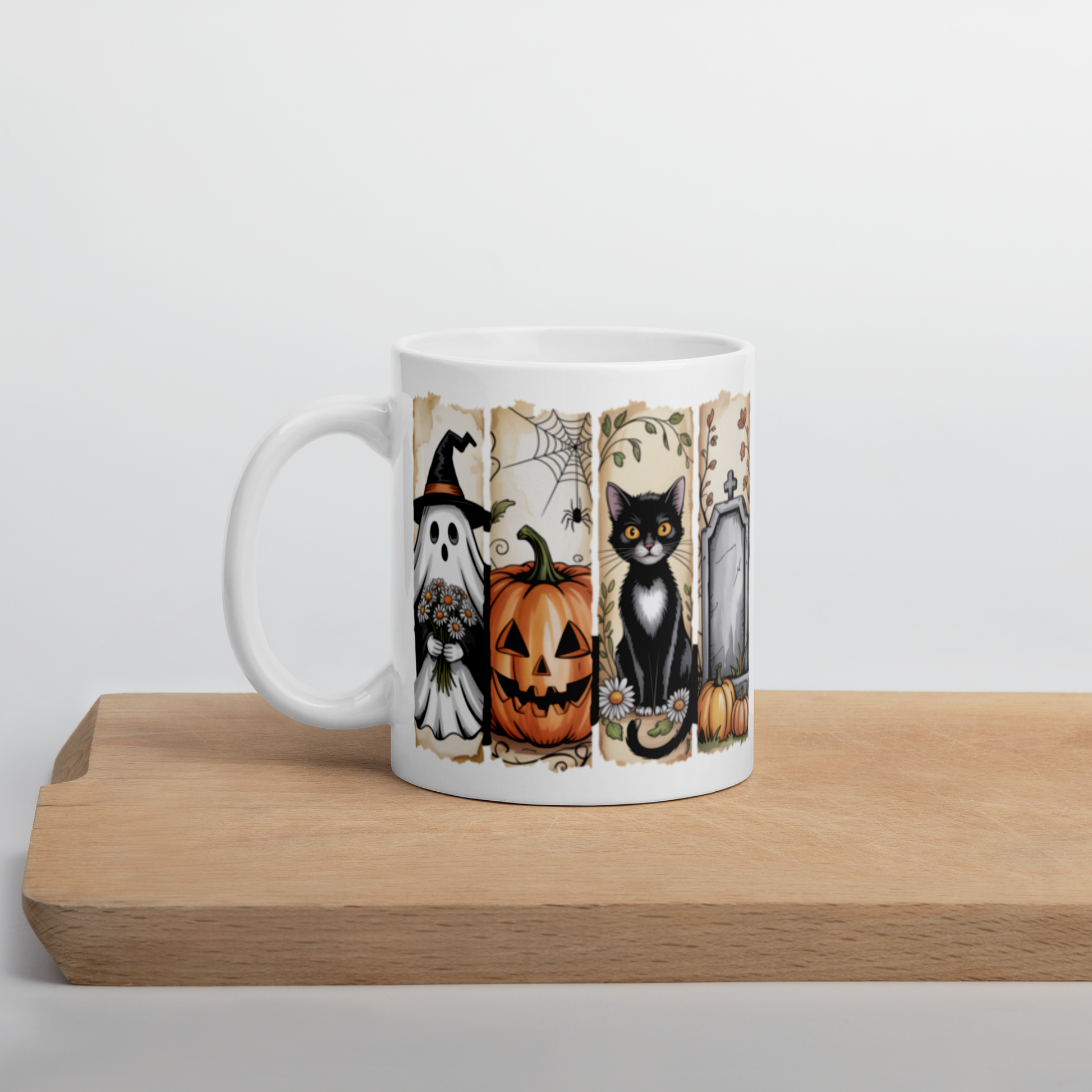 White glossy mug