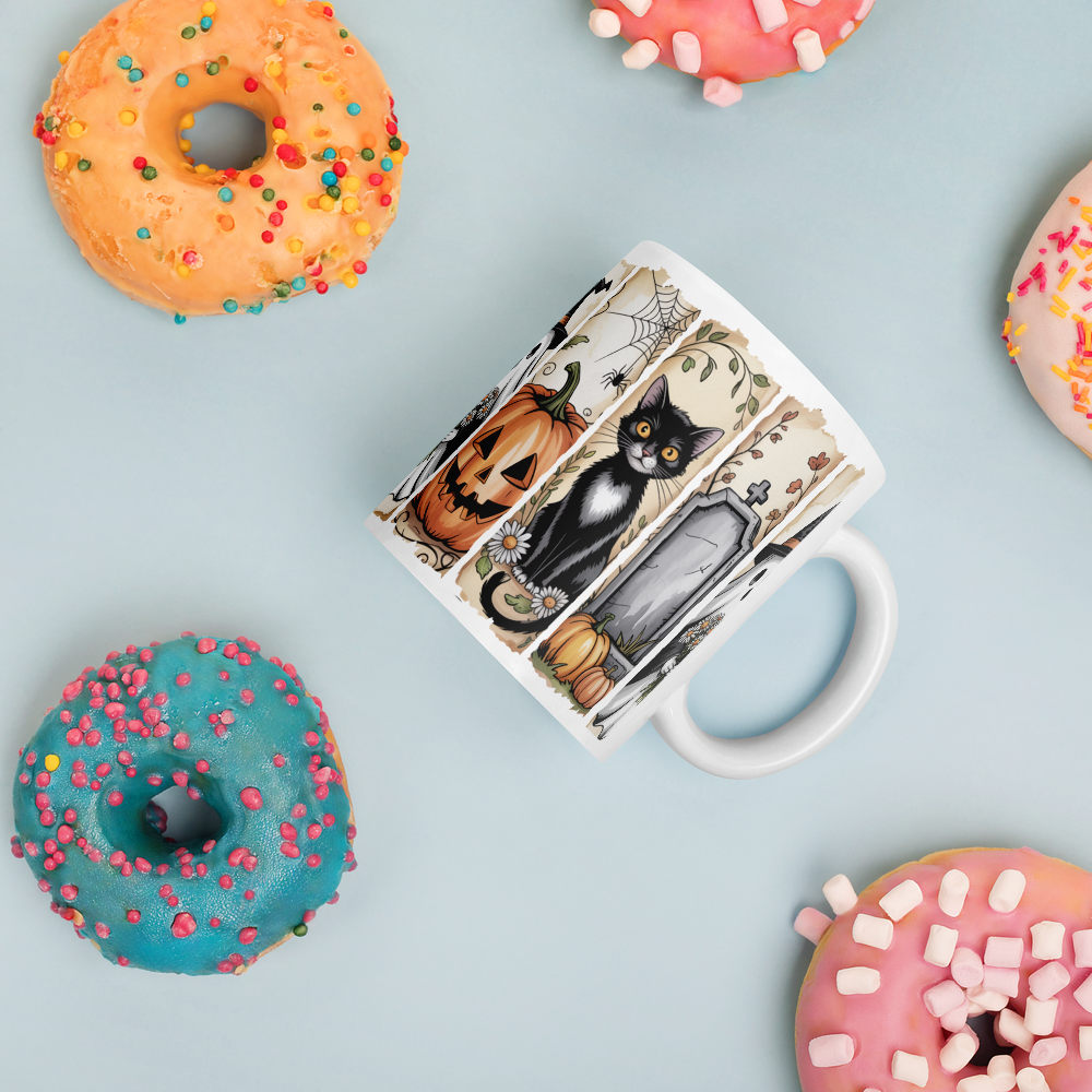 White glossy mug