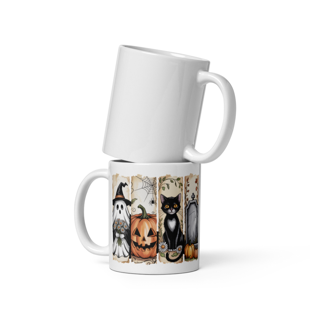 White glossy mug