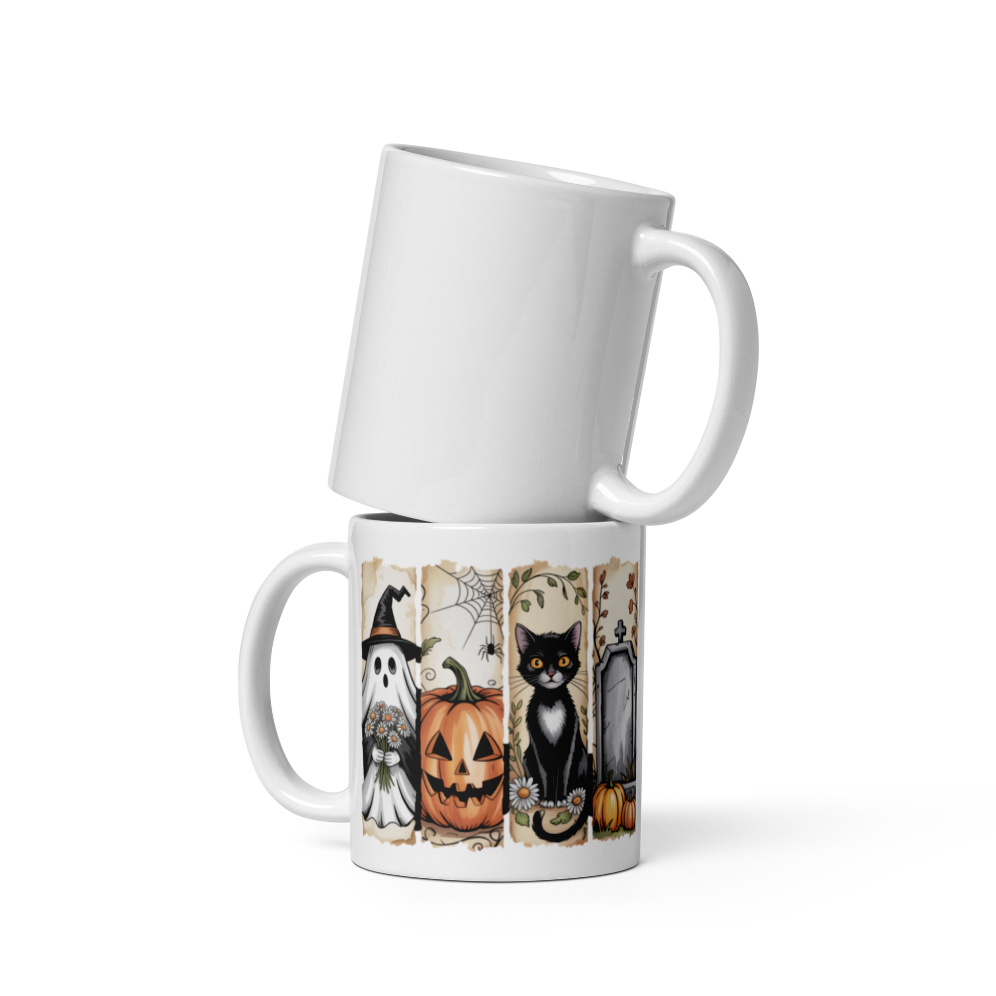 White glossy mug