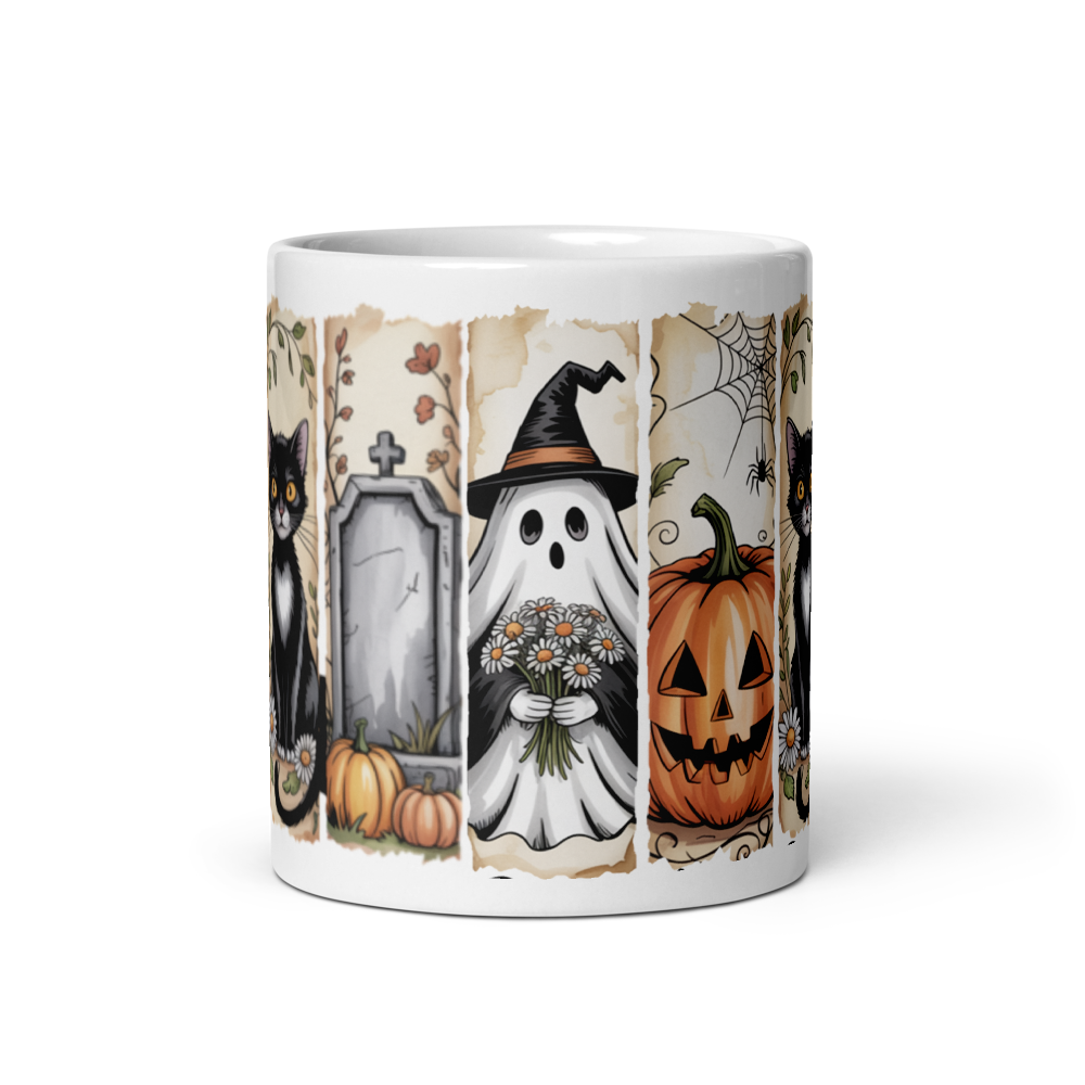White glossy mug