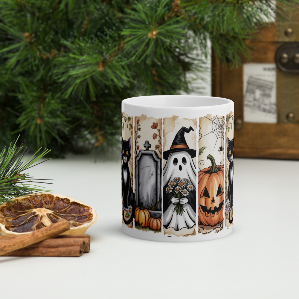 White glossy mug