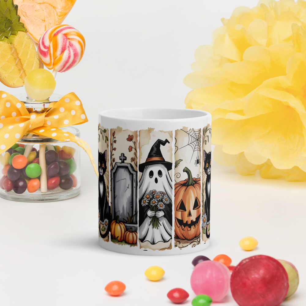 White glossy mug