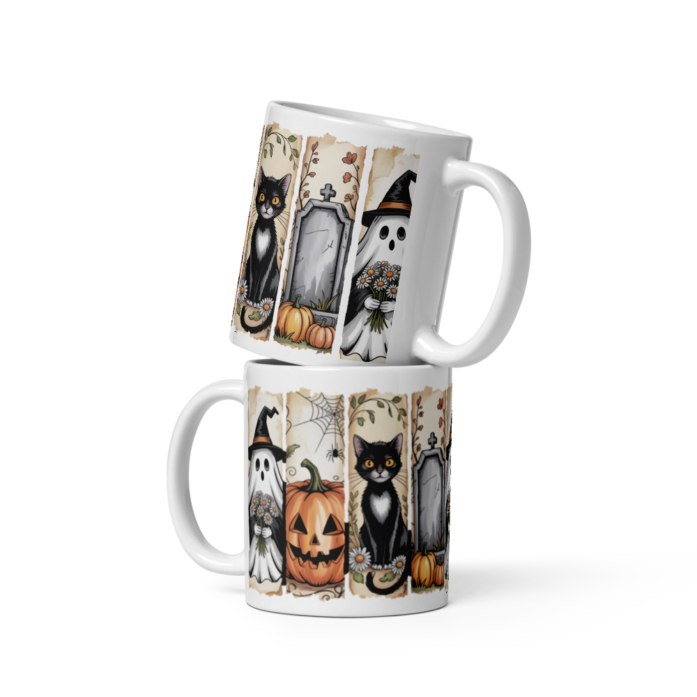 White glossy mug