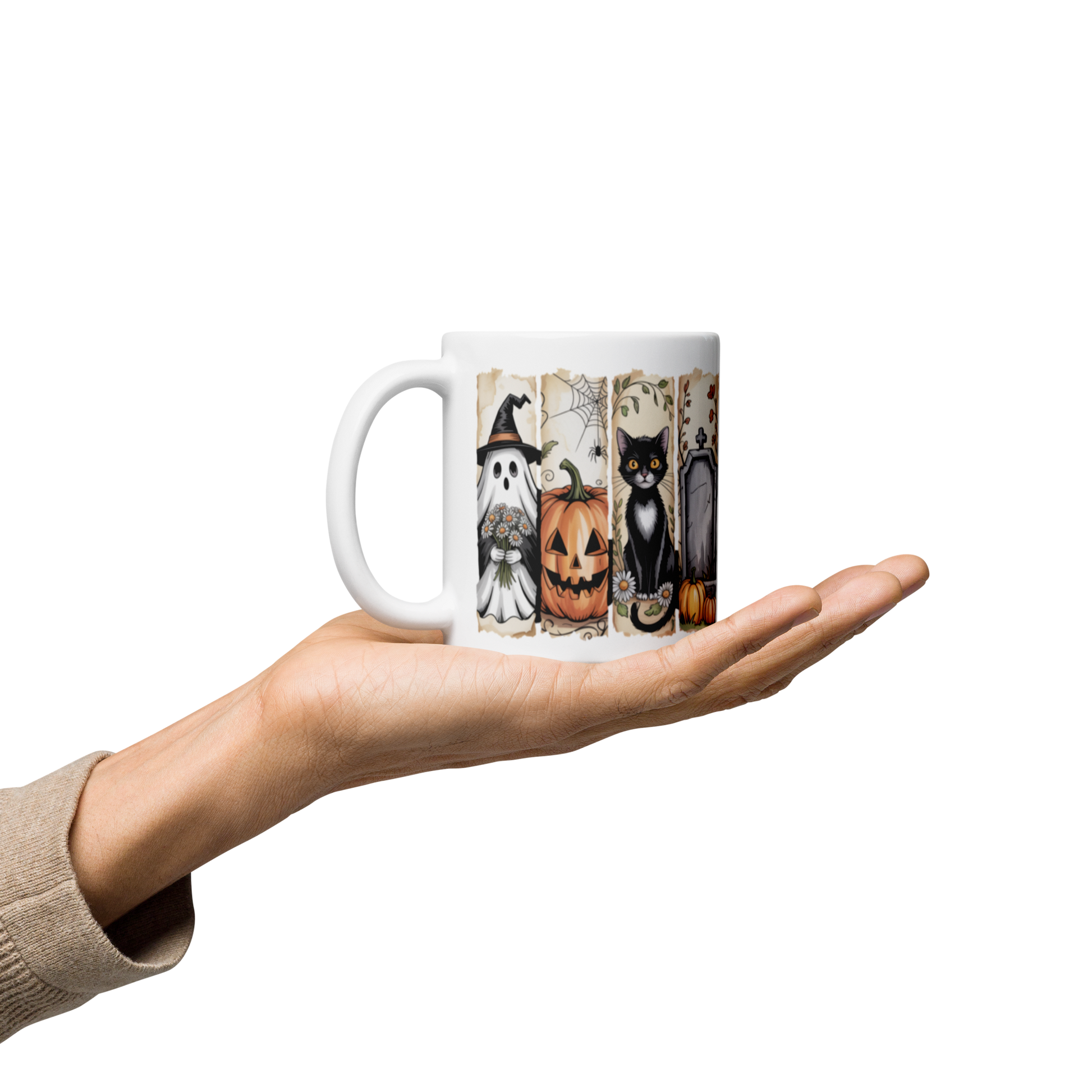 White glossy mug