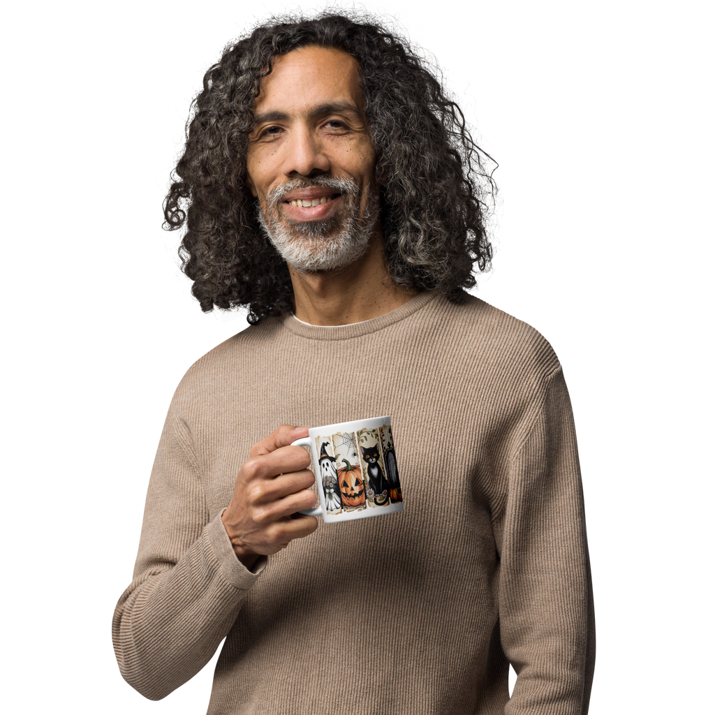 White glossy mug