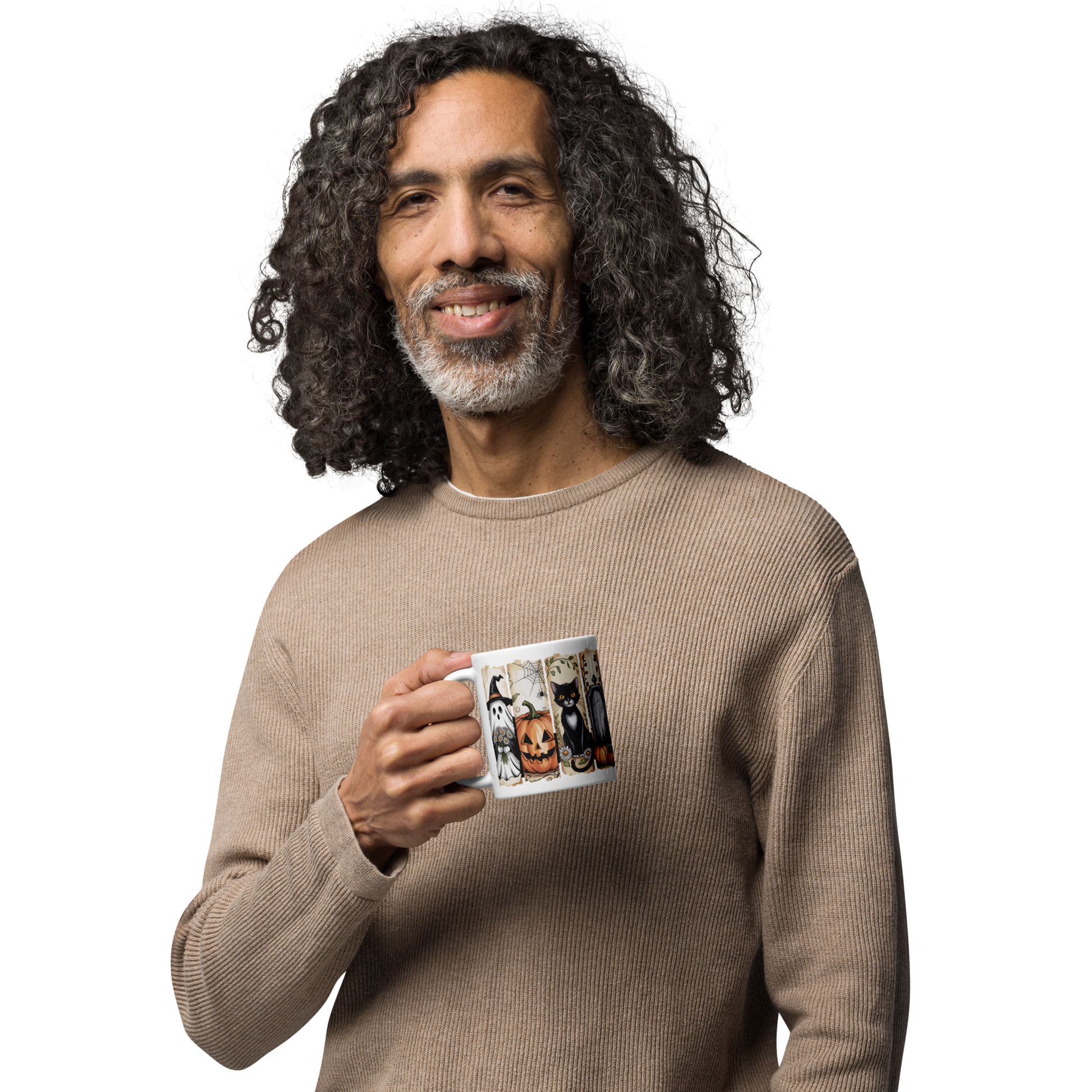 White glossy mug