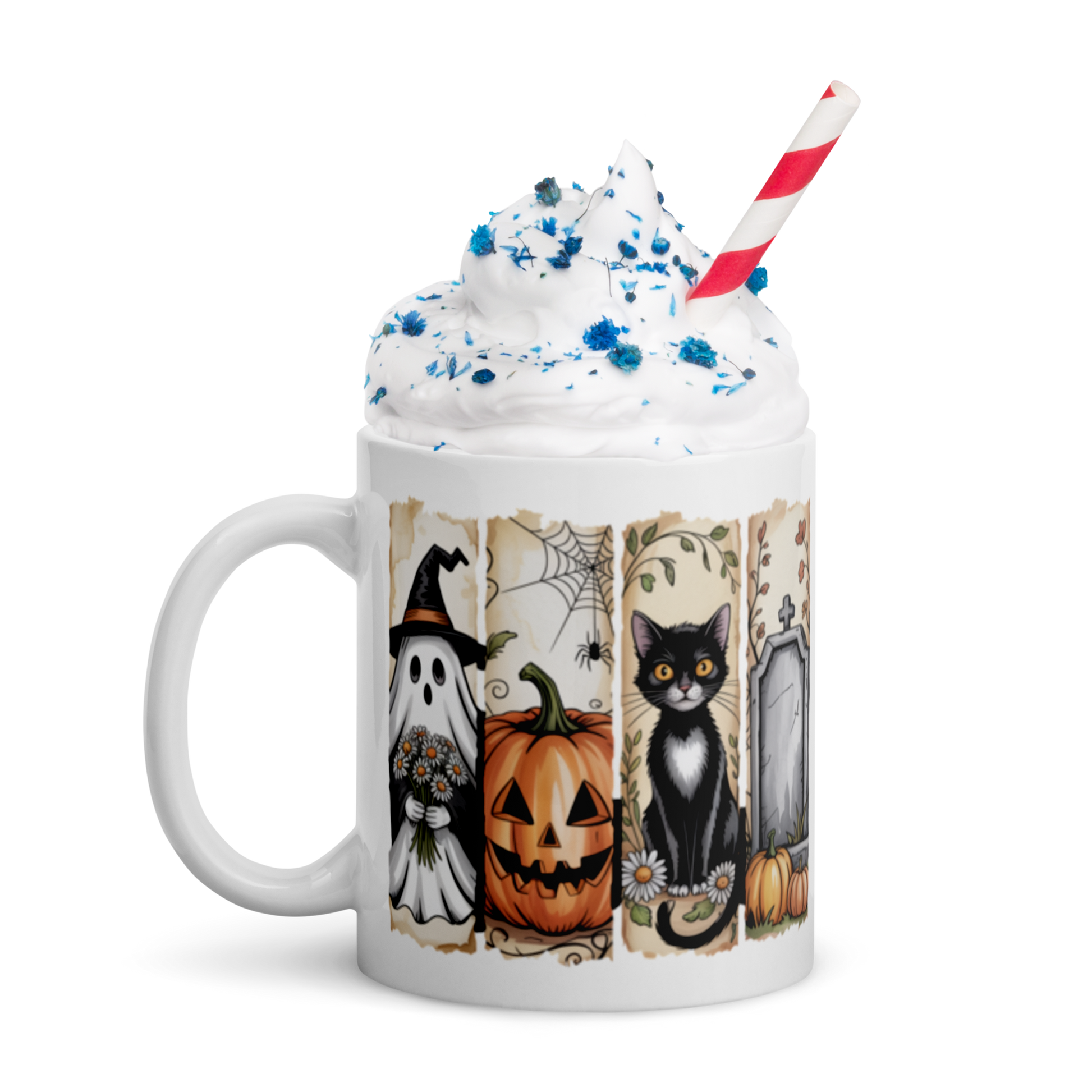 White glossy mug