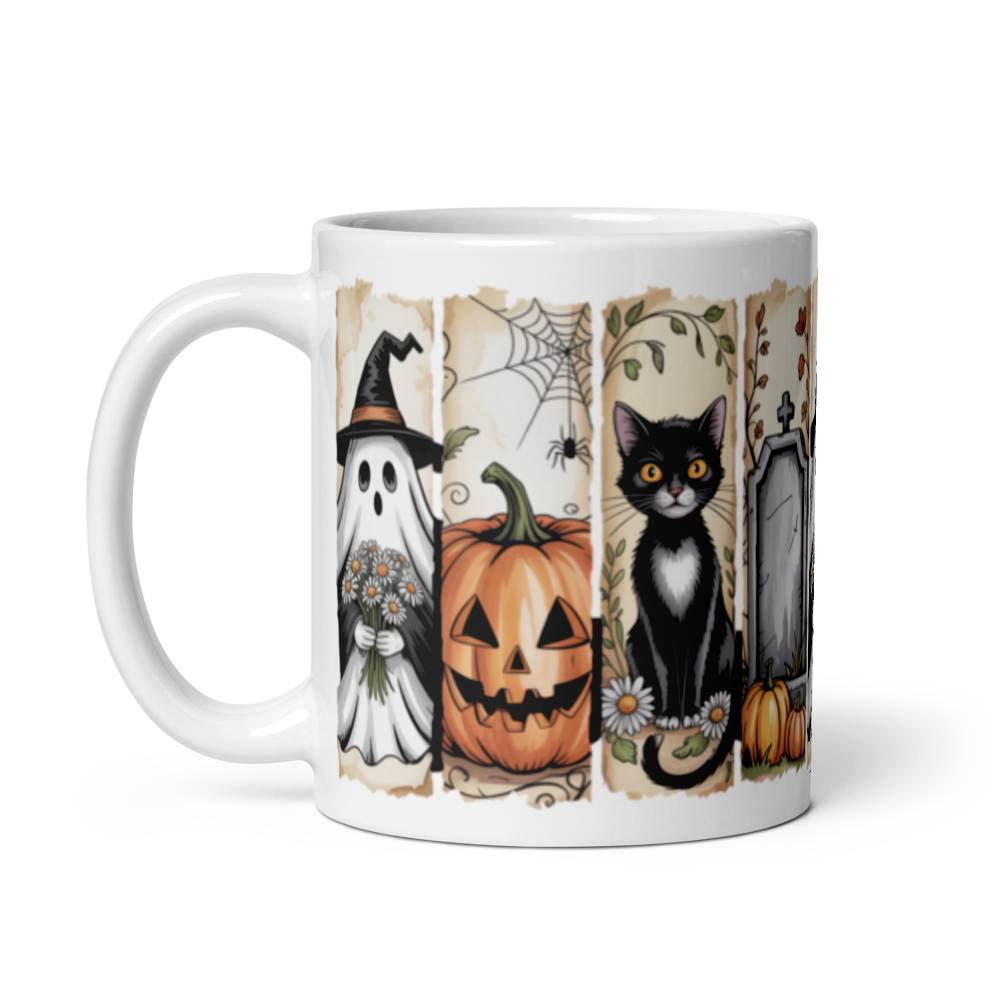 White glossy mug