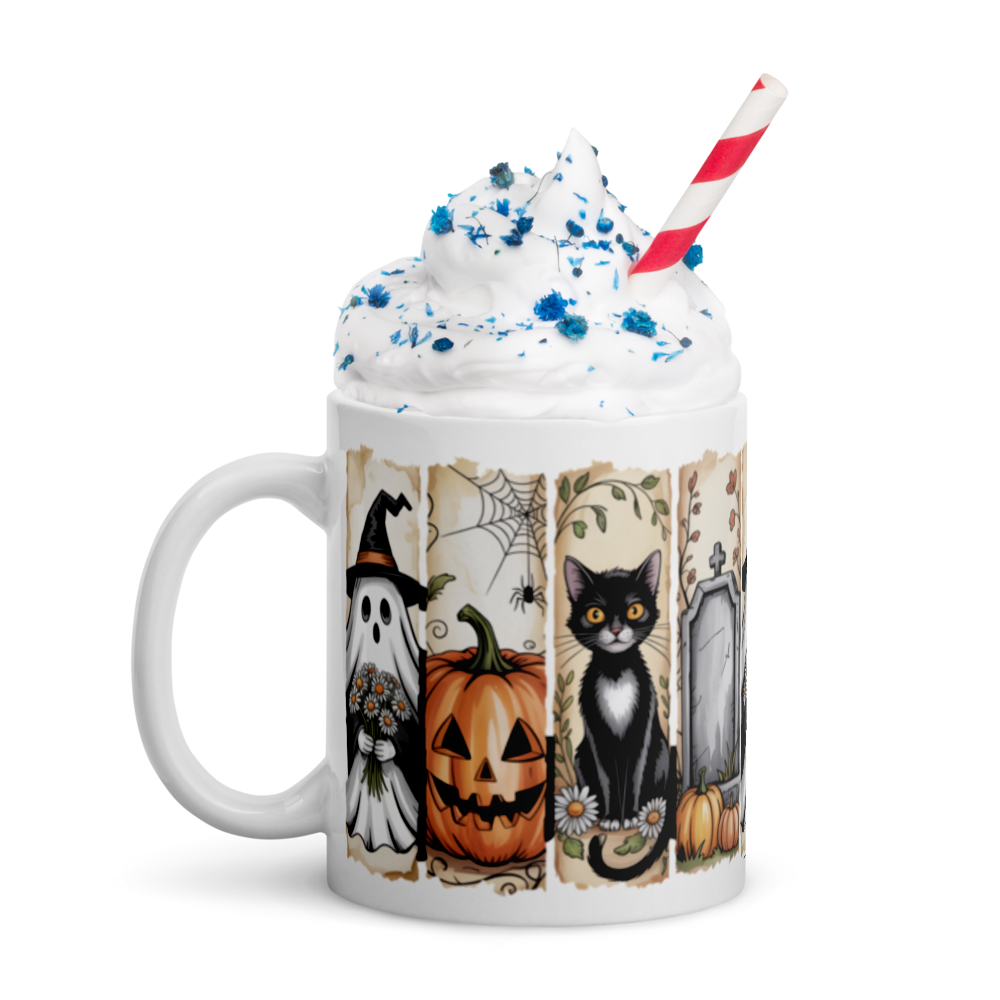 White glossy mug