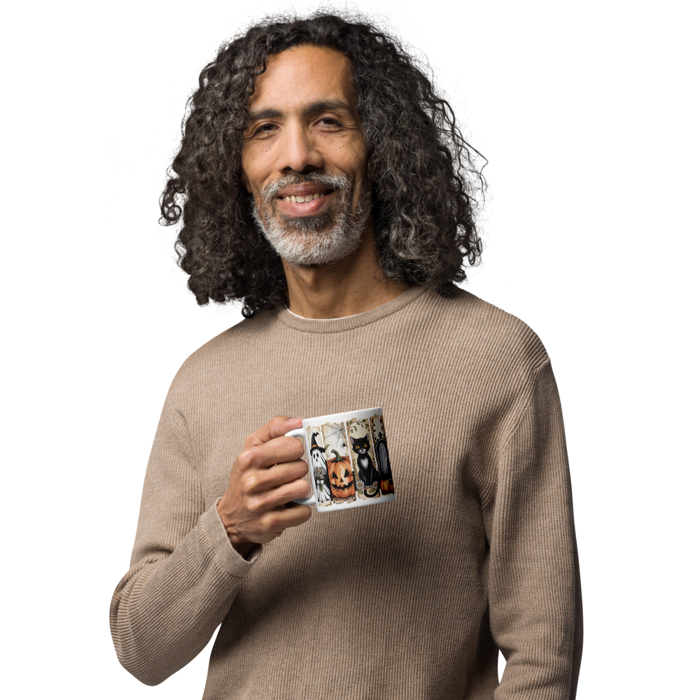 White glossy mug