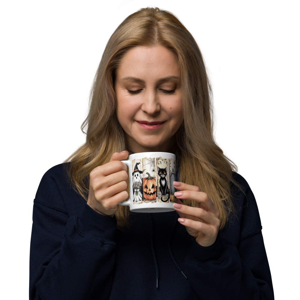 White glossy mug
