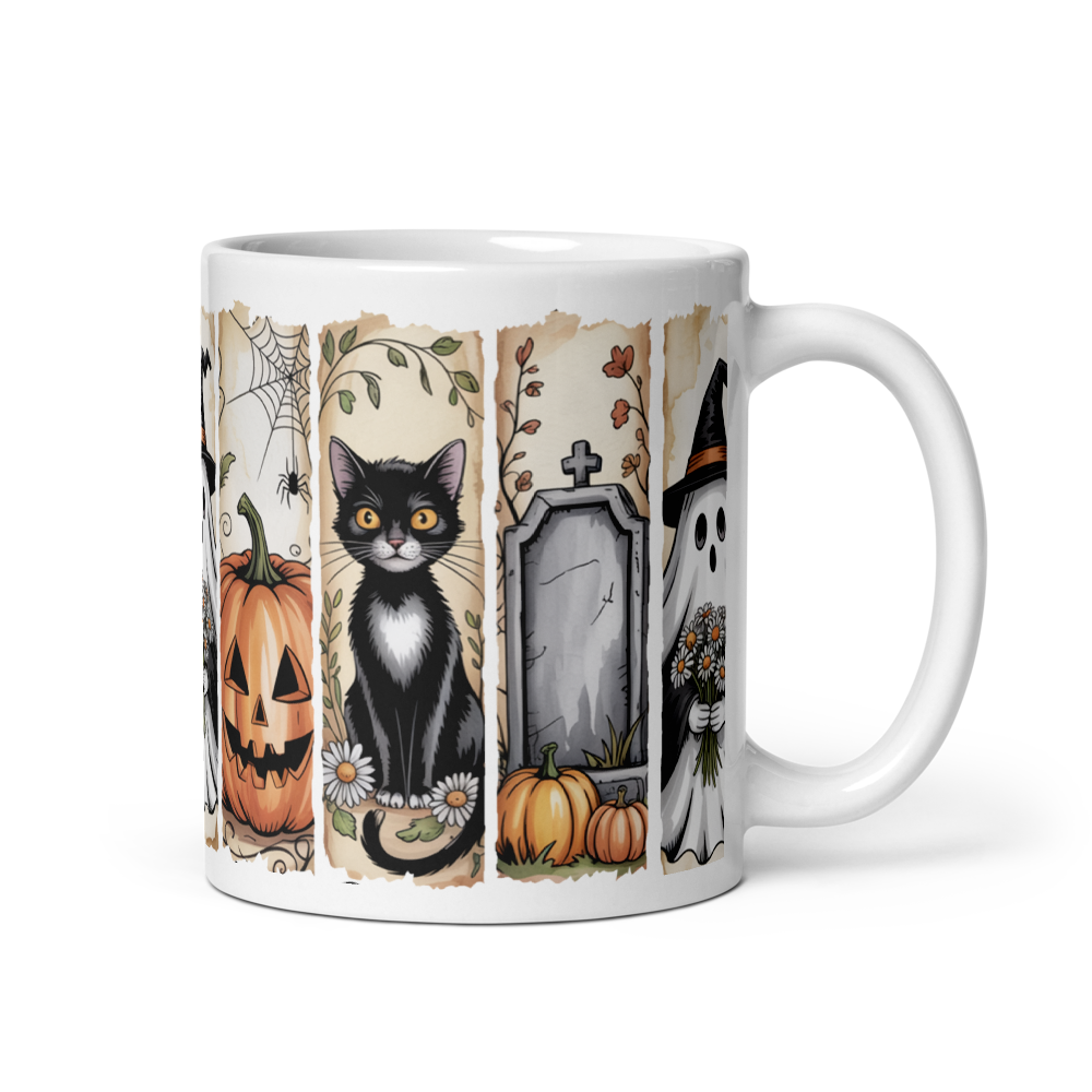 White glossy mug