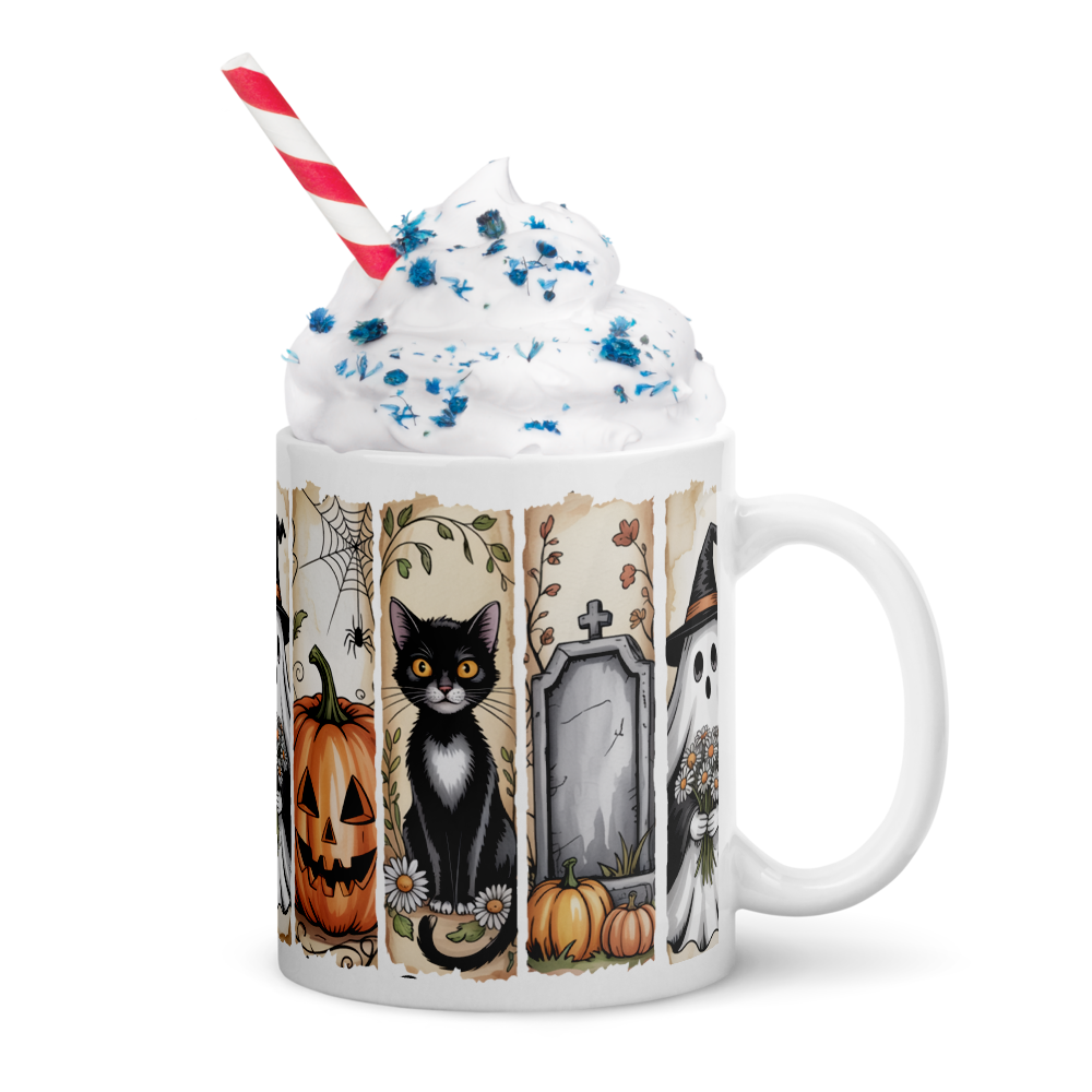 White glossy mug
