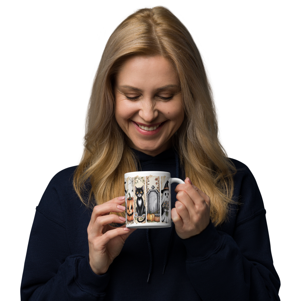 White glossy mug